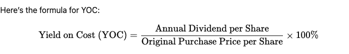Yield on Cost (YOC)